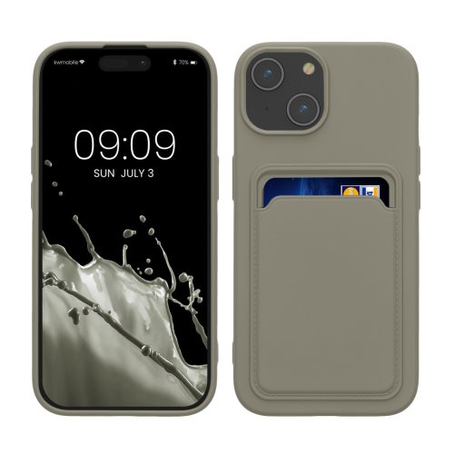 Kwmobile калъф за Apple iPhone 15, сив, силиконов, KWM000020EM011C
