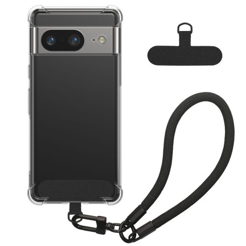 Kwmobile калъф с подвижна връзка за Google Pixel 7, прозрачен/черен, силиконов, KWM000020PC001C
