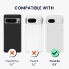 Kwmobile калъф с подвижна връзка за Google Pixel 8a, прозрачен/черен, силиконов, KWM000020PE001C
