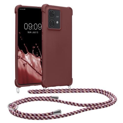 Kwmobile калъф с връзка за Motorola Edge 40 Neo, лилав, силиконов, KWM000022NX003C