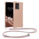 Kwmobile калъф с връзка за Motorola Edge 40 Neo, кремав, силиконов, KWM000022NX004C