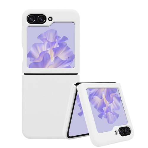 Kwmobile калъф за Samsung Galaxy Z Flip5, бял, силиконов, KWM000021UD006C