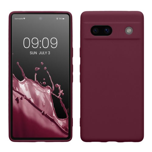 Kwmobile калъф за Google Pixel 7a, цвят череша, силикон, KWM000019YF040C