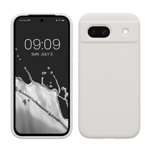 Kwmobile калъф за Google Pixel 8a, бял, силиконов, KWM000020KQ022C