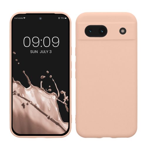 Kwmobile калъф за Google Pixel 8a, кремав, силиконов, KWM000020KU020C
