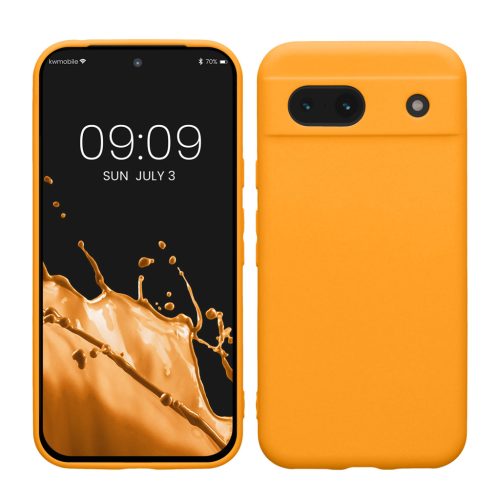 Kwmobile калъф за Google Pixel 8a, оранжев, силиконов, KWM000020KU022C
