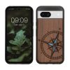 Kwmobile калъф за Google Pixel 8a, кафяв, дърво/силикон, KWM000020KV004C