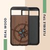 Kwmobile калъф за Google Pixel 8a, кафяв, дърво/силикон, KWM000020KV004C