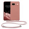 Kwmobile калъф с връзка за връзка за Google Pixel 8a, розов, силиконов, KWM000020KW007C