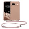 Kwmobile калъф с връзка за връзка за Google Pixel 8a, кремав, силиконов, KWM000020KW008C