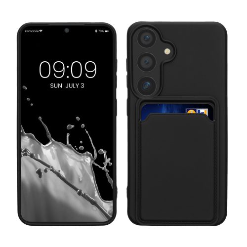 Kwmobile калъф за Samsung Galaxy S24, черен, силиконов, KWM000021TL001C
