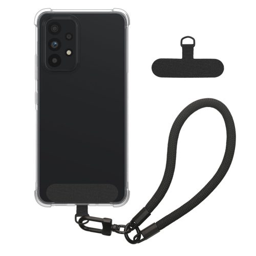 Kwmobile калъф с подвижна връзка за Samsung Galaxy A53 5G, прозрачен/черен, силиконов, KWM000021UE001C