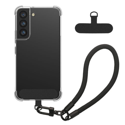 Kwmobile калъф с подвижна връзка за Samsung Galaxy S22, прозрачен/черен, силиконов, KWM000021UH001C