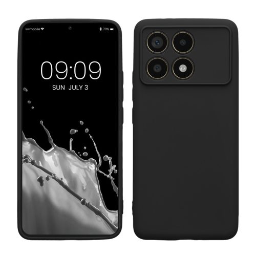 Kwmobile калъф за Poco F6 Pro, черен, силиконов, KWM000020PN001C
