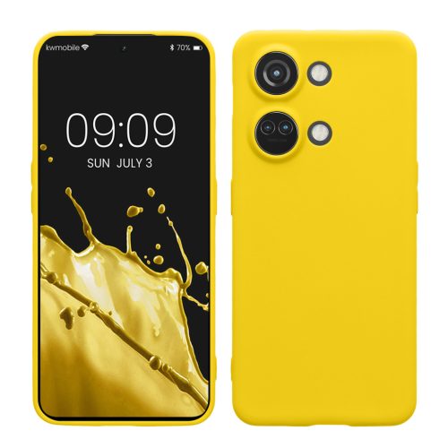 Kwmobile калъф за OnePlus Nord 3 5G, жълт, силиконов, KWM0000204U008C