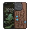 Kwmobile калъф за Apple iPhone 15 Pro, кафяв, дърво/силикон, KWM000020EI003C