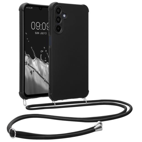 Kwmobile калъф с връзка за Samsung Galaxy A15 5G, черен, силиконов, KWM000021UN001C