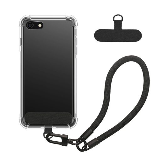 Kwmobile калъф с подвижна връзка за Apple iPhone SE (2022)/iPhone SE (2020)/iPhone 8, прозрачен/черен, силиконов, KWM000022TJ001C