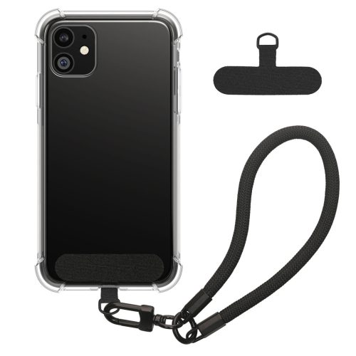 Kwmobile калъф с подвижна връзка за Apple iPhone 11, прозрачен/черен, силиконов, KWM000022TK001C