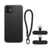 Kwmobile калъф с подвижна връзка за Apple iPhone 12, прозрачен/черен, силиконов, KWM000022TN001C