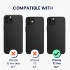 Kwmobile калъф с подвижна връзка за Apple iPhone 12 Pro, прозрачен/черен, силиконов, KWM000022TO001C