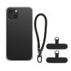 Kwmobile калъф с подвижна връзка за Apple iPhone 15, прозрачен/черен, силиконов, KWM000022TP001C