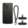 Kwmobile калъф с подвижна връзка за Apple iPhone 15 Pro, прозрачен/черен, силиконов, KWM000022TQ001C