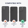 Kwmobile калъф с подвижна връзка за Apple iPhone 15 Pro, прозрачен/черен, силиконов, KWM000022TQ001C
