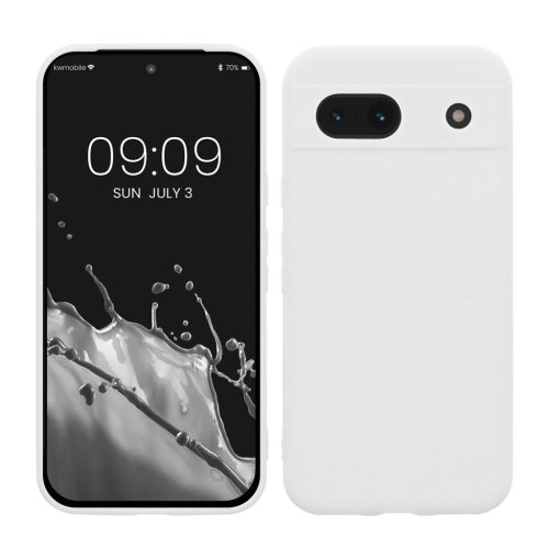 Kwmobile калъф за Google Pixel 8a, бял, силиконов, KWM000020KU023C
