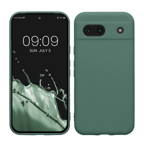 Kwmobile калъф за Google Pixel 8a, зелен, силиконов, KWM000020KU026C