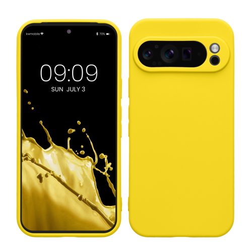 Kwmobile калъф за Google Pixel 9 Pro, жълт, силиконов, KWM000020PH001C