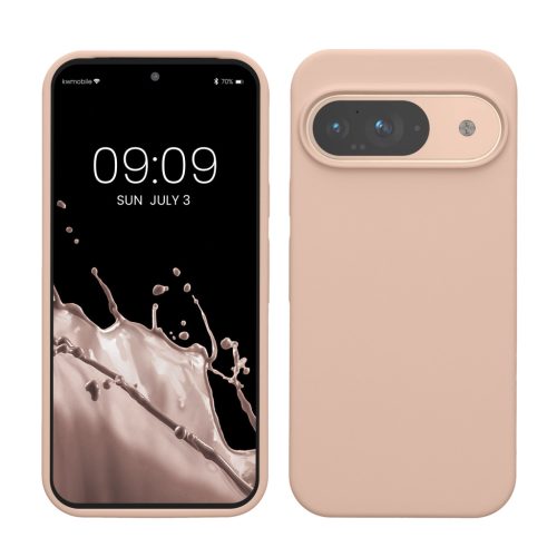 Kwmobile калъф за Google Pixel 9/Pixel 9 Pro, кремав, силиконов, KWM000020PI001C