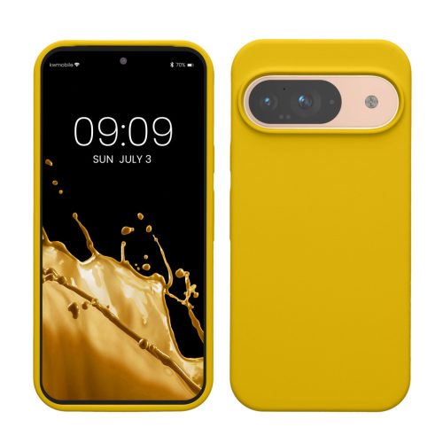 Kwmobile калъф за Google Pixel 9/Pixel 9 Pro, жълт, силиконов, KWM000020PI006C