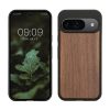 Kwmobile калъф за Google Pixel 9/Pixel 9 Pro, кафяв, дърво/силикон, KWM000020PJ001C