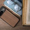 Kwmobile калъф за Google Pixel 9/Pixel 9 Pro, кафяв, дърво/силикон, KWM000020PJ001C