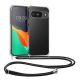 Kwmobile калъф с връзка за Google Pixel 9/Pixel 9 Pro, прозрачен/черен, силиконов, KWM000020PR001C