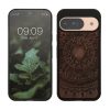 Kwmobile калъф за Google Pixel 9/Pixel 9 Pro, кафяв, дърво/силикон, KWM000020PT003C