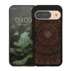 Kwmobile калъф за Google Pixel 9/Pixel 9 Pro, кафяв, дърво/силикон, KWM000020PT003C