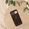 Kwmobile калъф за Google Pixel 9/Pixel 9 Pro, кафяв, дърво/силикон, KWM000020PT003C