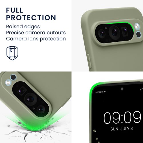 Kwmobile калъф за Google Pixel 9 Pro XL, светло зелен, силиконов, KWM000020PU007C