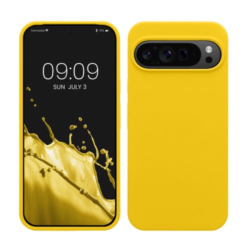 Kwmobile калъф за Google Pixel 9 Pro XL, жълт, силиконов, KWM000020PV006C