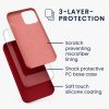 Kwmobile калъф за Apple iPhone 12/iPhone 12 Pro, червен, силиконов, KWM000011JP101C