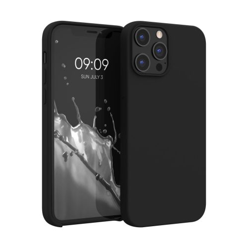 Силиконов калъф Kwmobile за Apple iPhone 12 Pro Max, черен, KWM000011JR083C