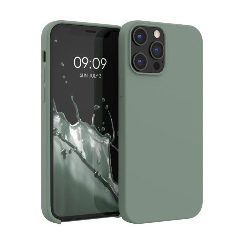Kwmobile калъф за Apple iPhone 12 Pro Max, зелен, силиконов, KWM000011JR084C