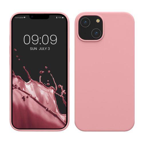 Kwmobile калъф за Apple iPhone 14, светло розов, силиконов, KWM000016NI048C