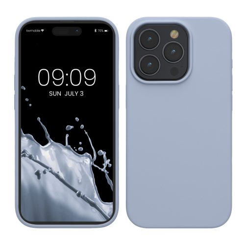 Kwmobile калъф за Apple iPhone 15 Pro, светло син, силиконов, KWM000020CC033C