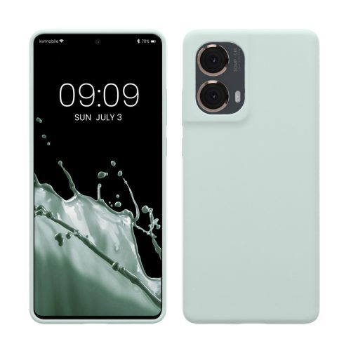 Kwmobile калъф за Motorola Moto G85, светло зелен, силиконов, KWM000022TR004C