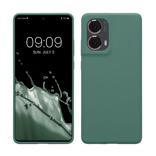 Kwmobile калъф за Motorola Moto G85, зелен, силиконов, KWM000022TR005C