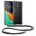 Kwmobile калъф с връзка за Motorola Moto G85, прозрачен/черен, силиконов, KWM000022TS001C
