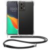 Kwmobile калъф с връзка за Motorola Moto G85, прозрачен/черен, силиконов, KWM000022TS001C